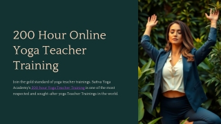 200 Hour Online Yoga Teacher Training