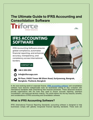 The Ultimate Guide to IFRS Accounting and Consolidation Software