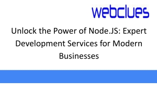 Unlock the Power of Node.JS: Expert Development Services for Modern Businesses
