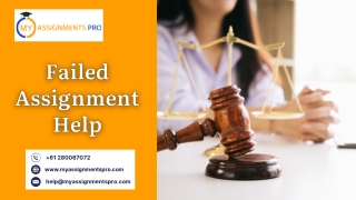 Failed Assignment Help | Myassignmentpro