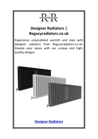 Designer Radiators  Regucyradiators.co.uk