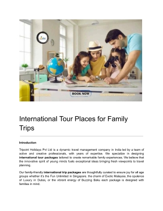 International Tour Places for Family