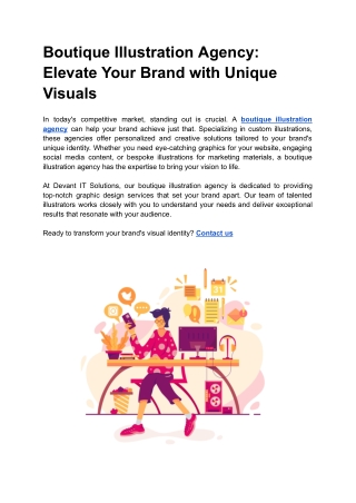 Boutique Illustration Agency_ Elevate Your Brand with Unique Visuals