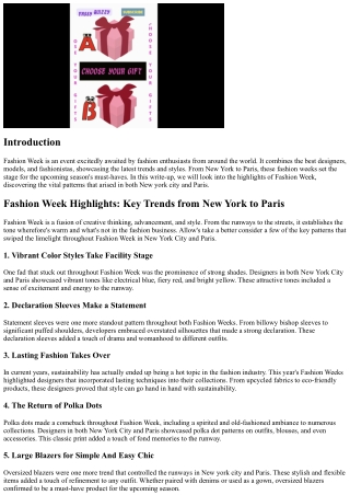 Fashion Week Emphasizes: Key Patterns from New York to Paris