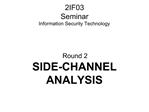 2IF03 Seminar Information Security Technology Round 2 SIDE-CHANNEL ANALYSIS