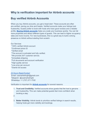 Why is verification important for Airbnb accounts 2025-26