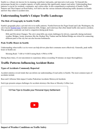 “Seattle Traffic Patterns and Their Impact on Road Safety”