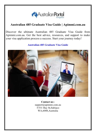 Australian 485 Graduate Visa Guide  Apimmi.com.au