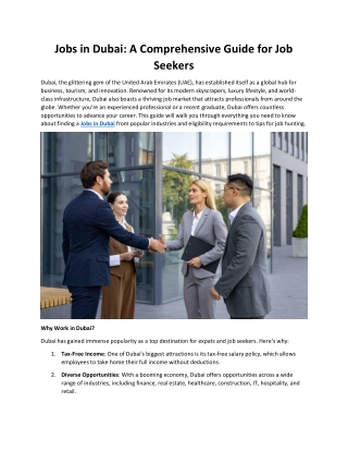 Jobs in Dubai
