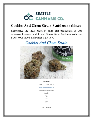 Cookies And Chem Strain Seattlecannabis.co