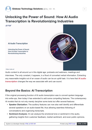 Unlocking the Power of Sound How AI Audio Transcription is Revolutionizing Industries