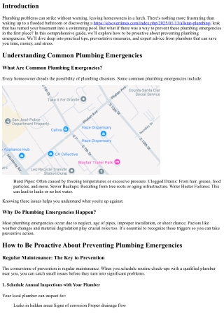 “How to Be Proactive About Preventing Plumbing Emergencies”
