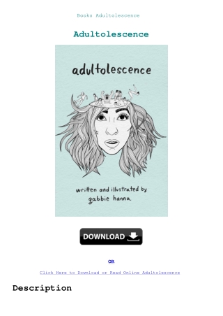 Books  Adultolescence