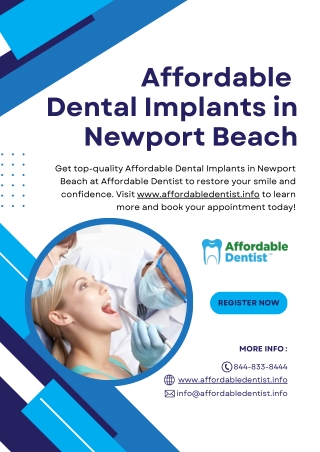 Affordable Dental Implants in Newport Beach - www.affordabledentist.info