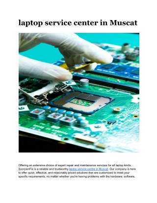 laptop service center in Muscat