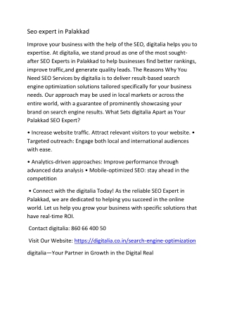 Seo expert in palakkad