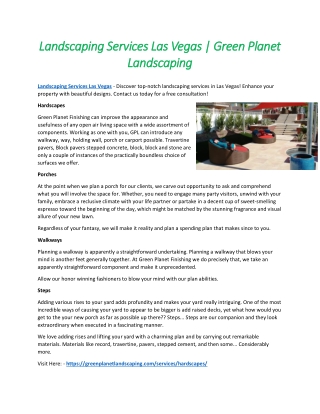 Landscaping Services Las Vegas | Green Planet Landscaping