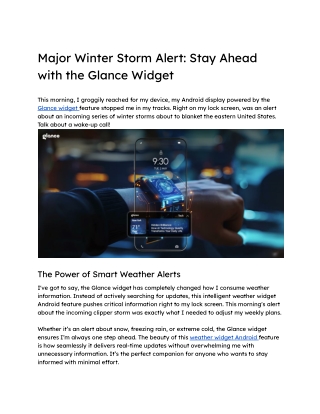 _Major Winter Storm Alert_ Stay Ahead with the Glance Widget