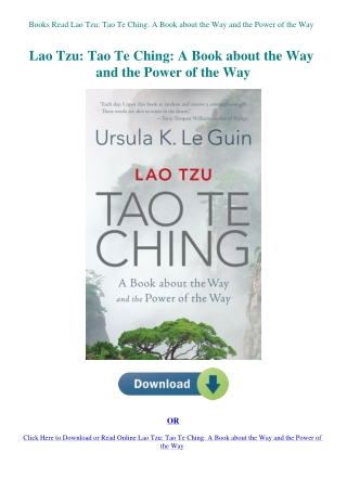 Books Read Lao Tzu Tao Te Ching A Book about the Way and the Power of the Way