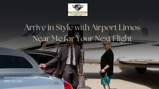 Arrive in Style with Airport Limos Near Me for Your Next Flight