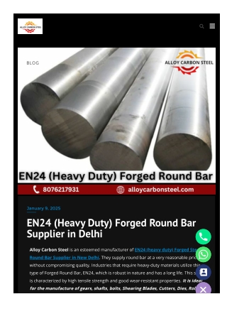 EN24 Forged Round Bar Supplier in Delhi