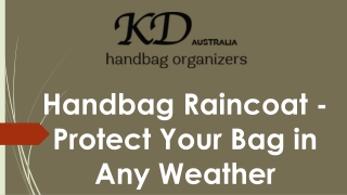 Handbag Raincoat - Protect Your Bag in Any Weather