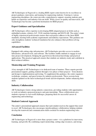 IEEE Expert in Nagercoil