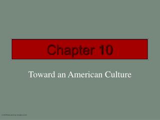 Toward an American Culture