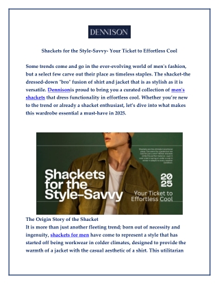 Shackets for the Style Savvy Your Ticket to Effortless Cool