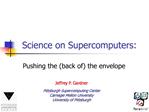 Science on Supercomputers: