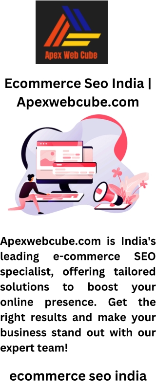 Ecommerce Seo India  Apexwebcube.com