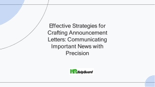 Business Announcement