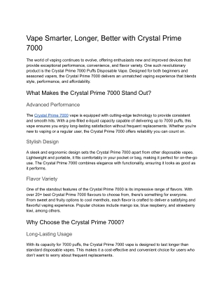 Crystal Prime 7000