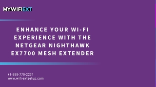 Enhance Your Wi-Fi Experience with the Netgear Nighthawk EX7700 Mesh Extender
