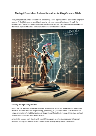 The Legal Essentials of Business Formation: Avoiding Common Pitfalls