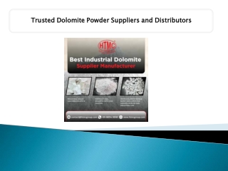 Trusted Dolomite Powder Suppliers and Distributors