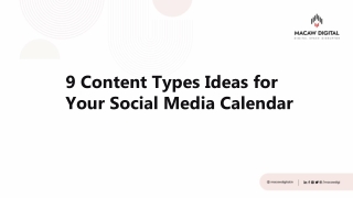 9 Content Types Ideas for Your Social Media Calendar