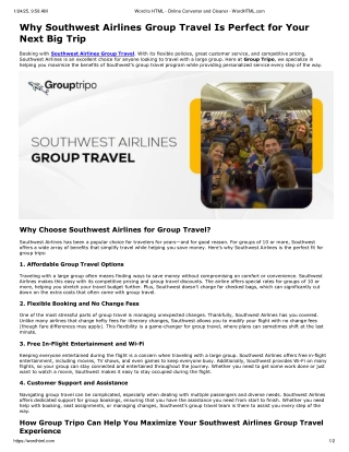 Why Southwest Airlines Group Travel Is Perfect for Your Next Big Trip