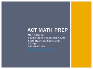 ACT Math Prep