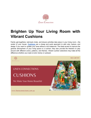 Brighten Up Your Living Room with Vibrant Cushions