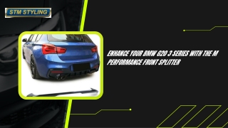 Enhance Your BMW G20 3 Series with the M Performance Front Splitter