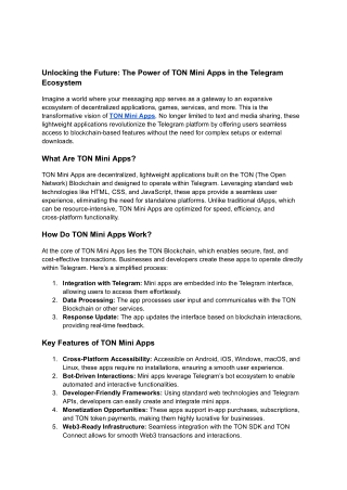 Understanding Telegram Mini Apps: A Complete Guide
