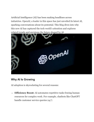 Why OpenAI’s Latest AI Is the Talk of the Tech World
