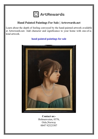 Hand Painted Paintings For Sale  Artrewards.net