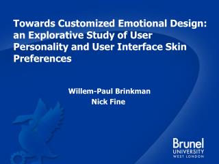 Towards Customized Emotional Design: an Explorative Study of User Personality and User Interface Skin Preferences