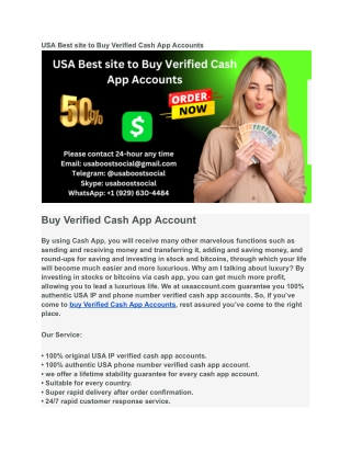 USA Best site to Buy Verified Cash App Accounts