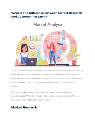 What Is The Difference Between Market Research And Customer Research