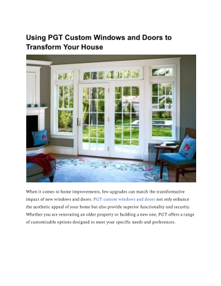 CWS Windows for Custom Window Solutions That Fit Your Needs