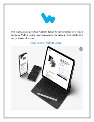 Small Business Website Design  Weblu.co.uk