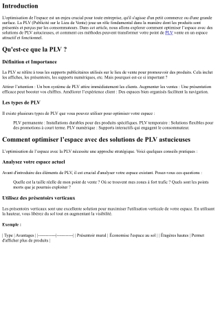 Comment optimiser l’espace avec des solutions de PLV astucieuses